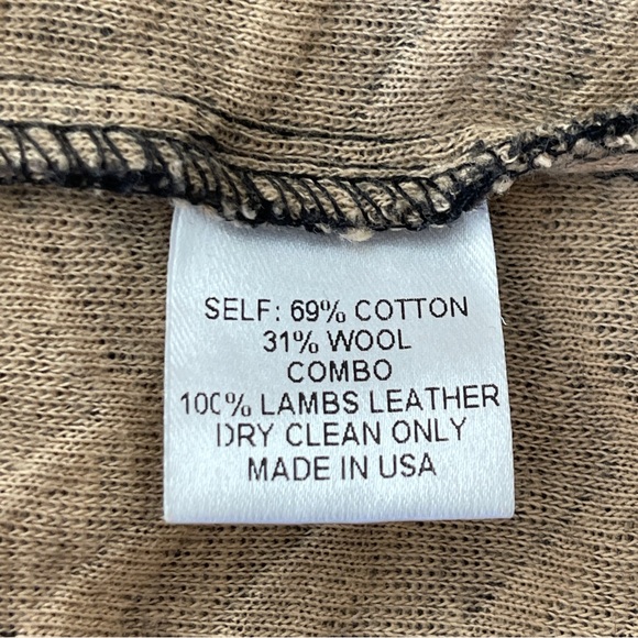 Sea New York Dress Brown Tiger Stripes 3/4 with Leather Trim and Belt Size 10 - Picture 11 of 11